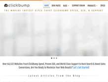 Tablet Screenshot of clickbump.com